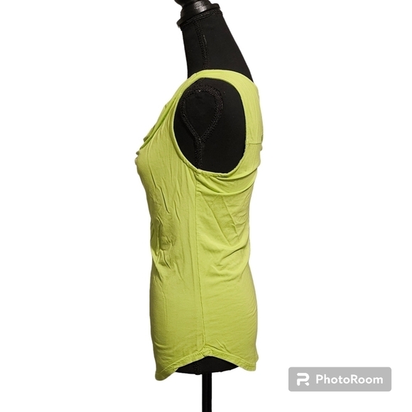 Sarin Mathews Neon Green Slouchy Neck Super Soft Blouse. Size S - Picture 5 of 6